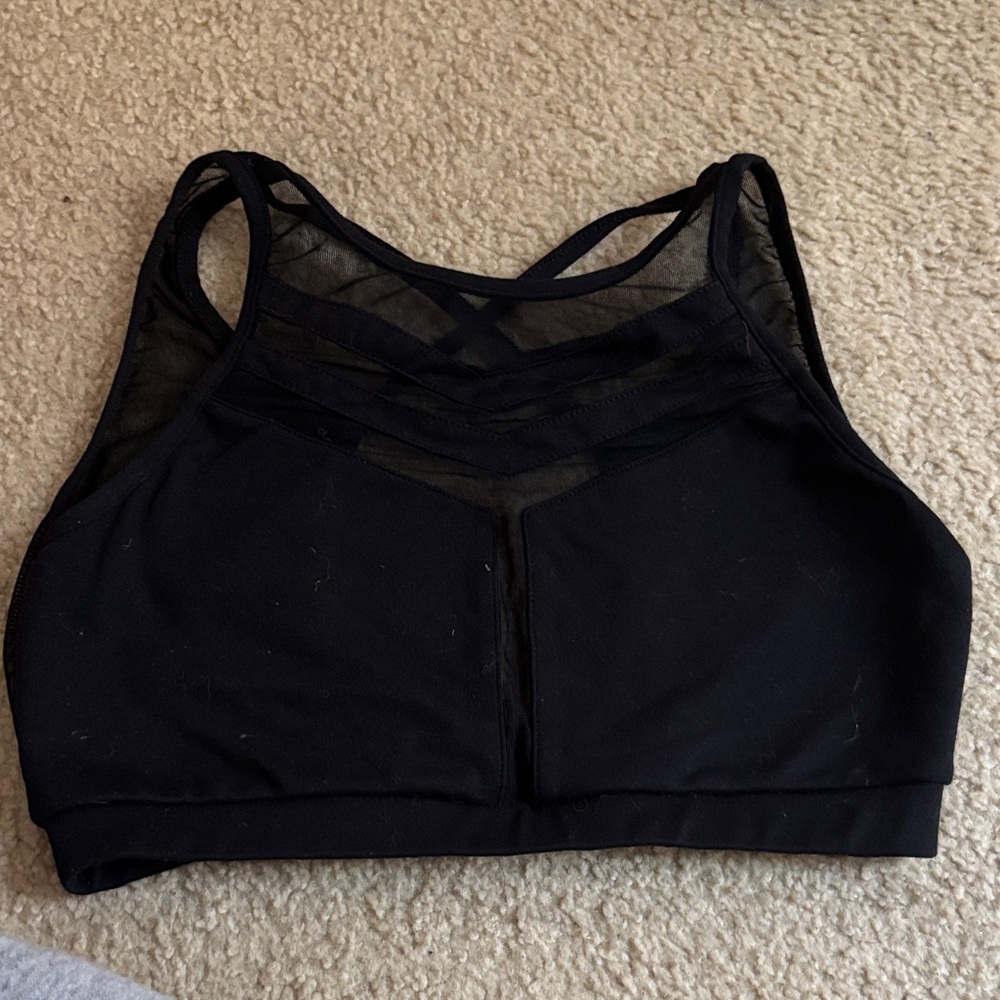 Black Purple Pixies Sports Bra